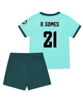 Billige Fotballdrakt Wolves Rodrigo Gomes #21 Replika Bortedraktsett Barn 2025-26 Kortermet (med bukser)